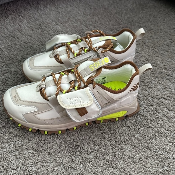 New Balance XFigs  X-Racer Utility Cream and Brown Chunky Sneakers size 10 - Picture 5 of 6
